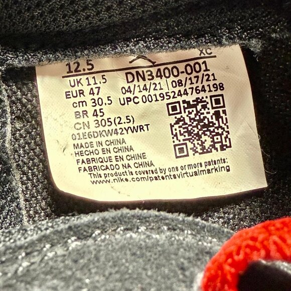 Air Jordan 1 Sz 12.5 Black/Tan/Red Rare Retro Nike Solefly - DN3400 001 Exc Cond - Picture 11 of 13
